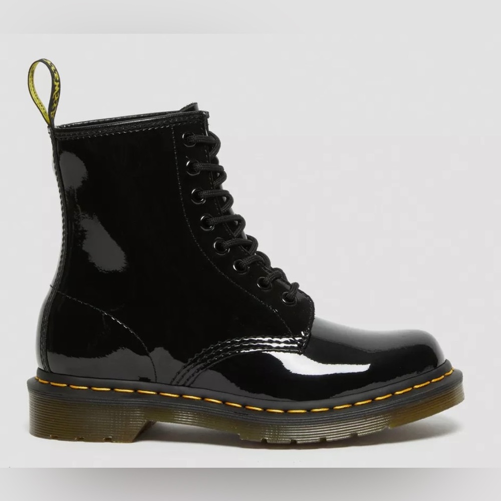 Doc Martens Patent Leather Lace Up Boots